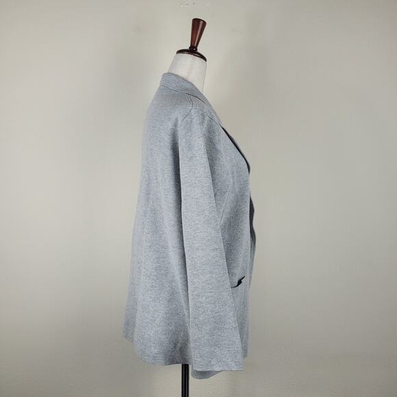 J. Crew Jacket XS Gray Eloise Open Front Sweater Blazer Wool Blend BA552 - Picture 3 of 9
